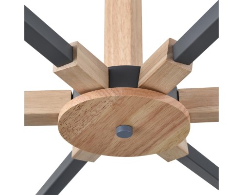 8096/6 Люстра потолочная серый металл, дерево/металл Е27 6*60W 220V COLANGE