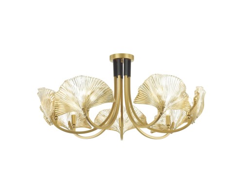 4870/7 HALL ODL_EX22 149 золотой/чёрный/стекло Люстра E14 7*40W VENTAGLIO