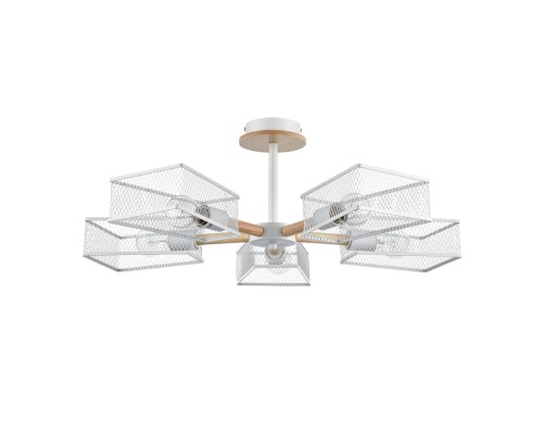 8246/5C COUNTY LN25 белый, металл/дерево Люстра потолочная Е27 5*60W 220V IRMA