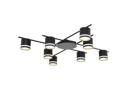 8362/8C COMFI LN 000 черный, металл/акрил Светильник потолочный GX53 LED 8*7W 220V BERTY