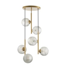 5292/6 MODERNI LN23 000 матовое золото Светильник подвесной E27 6*8W LED 220V GENEVA