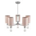 6585/5 MODERNI LN24 хром/бежевый, металл/текстиль, стекло Люстра подвесная E14 5*40W 220V ARNIKA