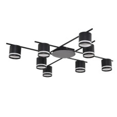 8362/8C COMFI LN 000 черный, металл/акрил Светильник потолочный GX53 LED 8*7W 220V BERTY