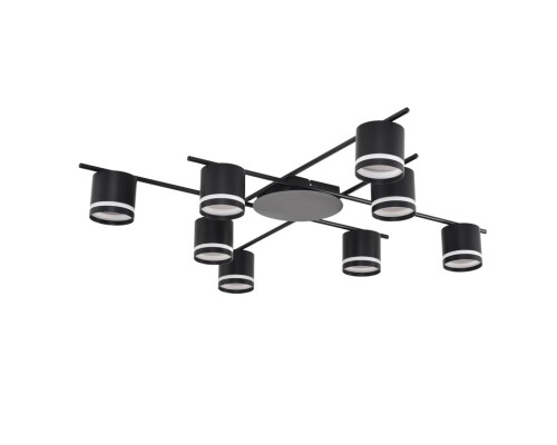 8362/8C COMFI LN 000 черный, металл/акрил Светильник потолочный GX53 LED 8*7W 220V BERTY