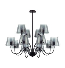 6570/12C MODERNI LN24 черный/дымчатый/металл/стекло Люстра потолочная G9 12*20W 220V SMOKY