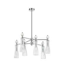 8268/6 NEOCLASSI хром/белый/прозрачный, металл/керамика/стекло Люстра Е14 6*40W 220V EMILY