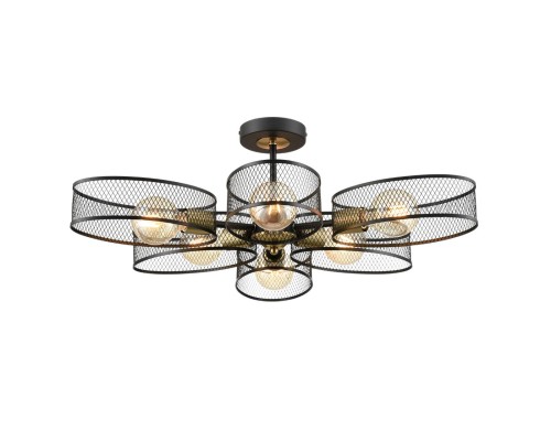 8153/6C COUNTY LN25 черный/медный, металл Потолочный светильник Е27 6*60W 220V VIVANA