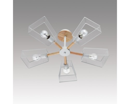 8246/5C COUNTY LN25 белый, металл/дерево Люстра потолочная Е27 5*60W 220V IRMA