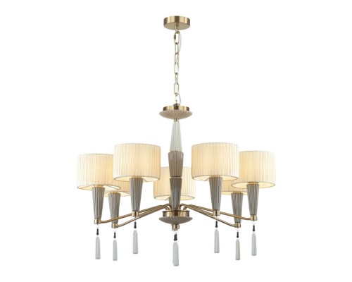 5403/7 CLASSIC ODL_EX23 33 бронзовый/светло-коричневый/кремовый металл/керамика/ткань Люстра E14 7*40W LATTE