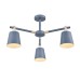8098/3C MODERNI LN25 синий/синий металл, дерево/металл Люстра потолочная Е27 3*60W 220V ROSALINA