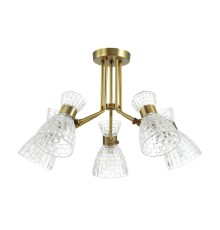 Люстра потолочная Lumion 3704/5C Jackie античная бронза E14 5*40 Вт