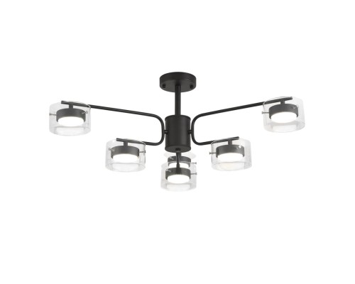 8349/6C COMFI черный/прозрачный, металл/стекло Светильник потолочный LED GX53 6*7W 220V NATALINA