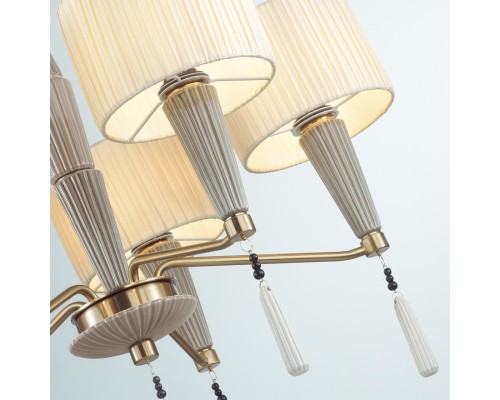 5403/5 CLASSIC ODL_EX23 33 бронзовый/светло-коричневый/кремовый металл/керамика/ткань Люстра E14 5*40W LATTE