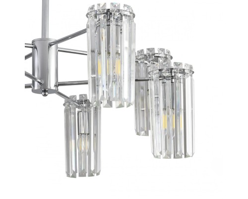 8348/8C CLASSI хром/прозрачный, металл/хрусталь Люстра подвесная E14 8*40W 220V FAVLA