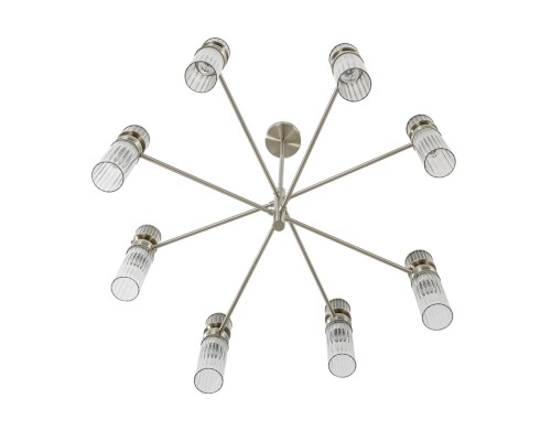 8277/8 MODERNI LN26 164 сатин никель/прозрачный, металл/стекло Люстра Е14 8*40W 220V DENVER