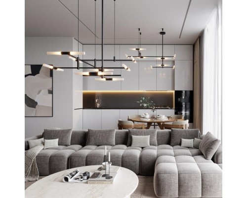 4307/16 HIGHTECH ODL26 277 светильник черный/акрилл/металл IP20 G9 40W *16 180° 220V SOHO