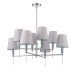 8279/8 CLASSI хром/серый, металл/керамика/текстиль Люстра Е14 8*40W 220V KARMEN