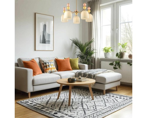 4589/5C MODERNI LN22 127 золотой Люстра потолочная E27 5*40W 220V GILLIAN