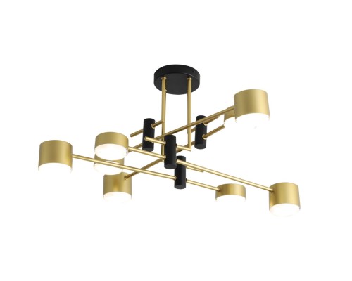 8404/8C COMFI LN 000 черный/золото, металл/пластик Светильник потолочный GX53 LED 8*7W 220V DIZZY