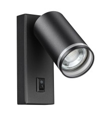 370893 OVER NT22 170 черный Светильник накладной настенный IP20 GU10 9W 220V ULAR