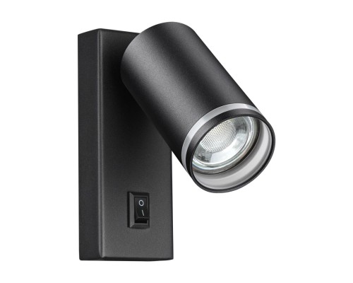 370893 OVER NT22 170 черный Светильник накладной настенный IP20 GU10 9W 220V ULAR