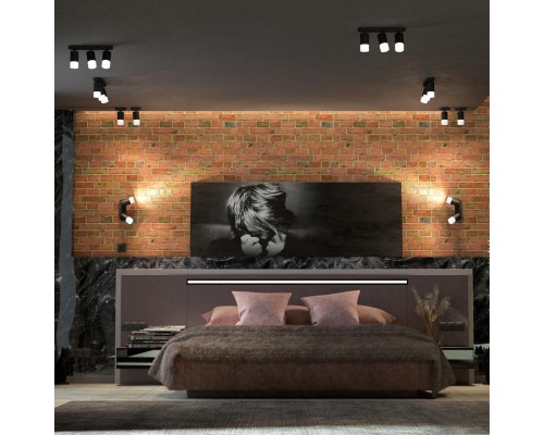 370737 OVER NT21 160 черный Светильник накладной IP20 GU10 9W 235V FLAX