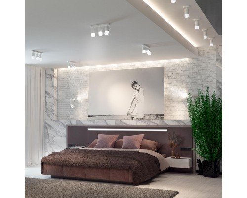 370736 OVER NT21 160 белый Светильник накладной IP20 GU10 9W 235V FLAX