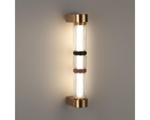 5455/12WL L-VISION ODL_EX26 043 сатин.латунь/терракот/черный Настенный светильник LED 12W 4000K COLLIER