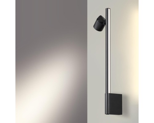 359313 OVER NT24 000 черный Светильник настенный диммируемый (выключатель) IP20 LED 7W+7W 4000K 220-240V FERMO