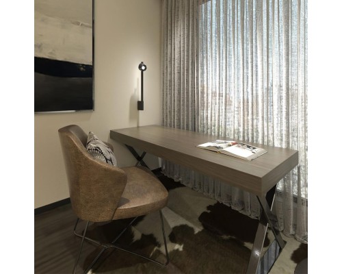 359313 OVER NT24 000 черный Светильник настенный диммируемый (выключатель) IP20 LED 7W+7W 4000K 220-240V FERMO