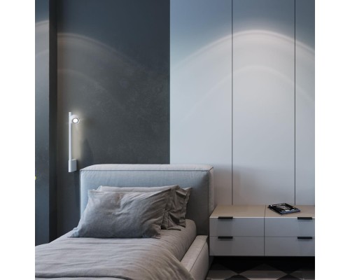 359312 OVER NT24 000 белый Светильник настенный диммируемый (выключатель) IP20 LED 7W+7W 4000K 220-240V FERMO