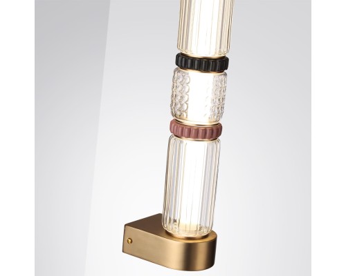 5455/12WL L-VISION ODL_EX26 043 сатин.латунь/терракот/черный Настенный светильник LED 12W 4000K COLLIER