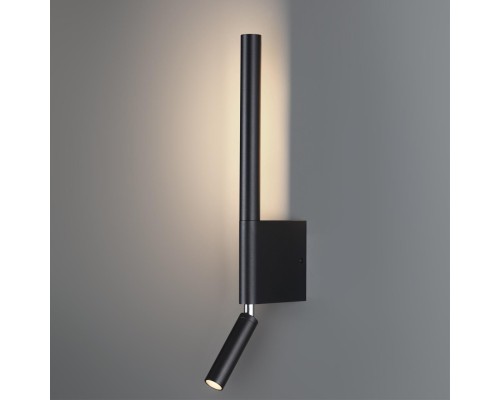 359436 OVER NT24 292 черный Светильник настенный с выключателем IP20 LED 5W+3W 220-240V 3000K 320Лм FERMO