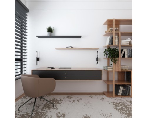 359436 OVER NT24 292 черный Светильник настенный с выключателем IP20 LED 5W+3W 220-240V 3000K 320Лм FERMO