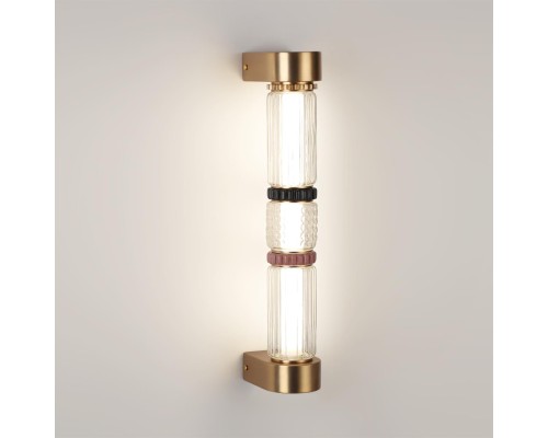 5455/12WL L-VISION ODL_EX26 043 сатин.латунь/терракот/черный Настенный светильник LED 12W 4000K COLLIER