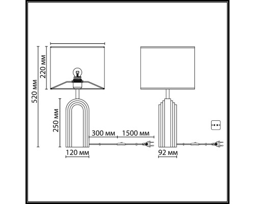 7172/1T MIDCENT ODL26 183 светильник бежевый/белый/ткань/металл IP20 E27 7W 220-240V LOOP