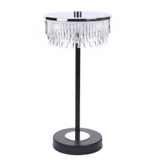 8204/1TL LEDIO LN25 серебро/черный/прозрачный, металл/акрил Настольная лампа LED 7W 4000К 220V SATIANA