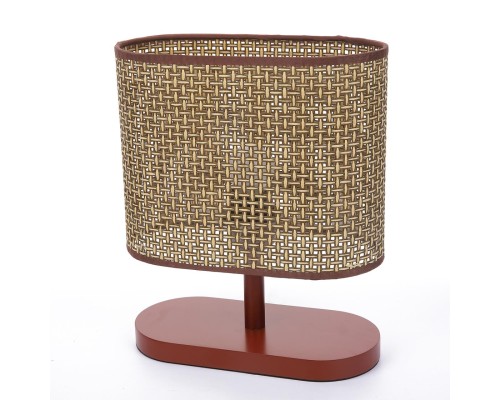 8202/1T COUNTY LN25 кофейный/коричневый, дерево/текстиль Настольная лампа E27 1*60W 220V MADERANA