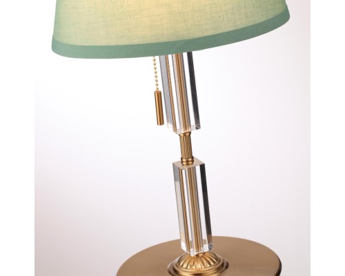 4887/1T MODERN ODL_EX22 53 бронзовый/зеленый/абажур ткань Настольная лампа E27 1*60W LONDON