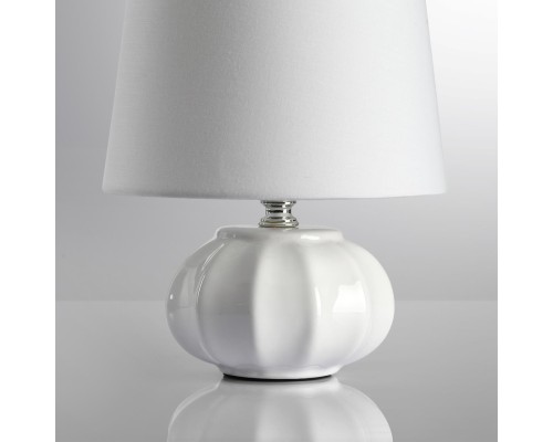 8145/1T MODERNI LN25 000 белый, керамика/текстиль Настольная лампа Е27 1*60W 220V HAMA