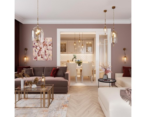 4892/1T NEO ODL_EX22 27 бронзовы/коньячный/стекло Настольная лампа E14 1*40W BELL