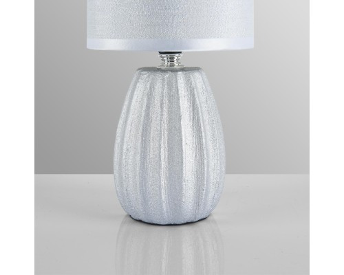 8172/1T COUNTY LN25 000 серебро/серый керамика/текстиль Настольная лампа E14 1*40W 220V EVANA