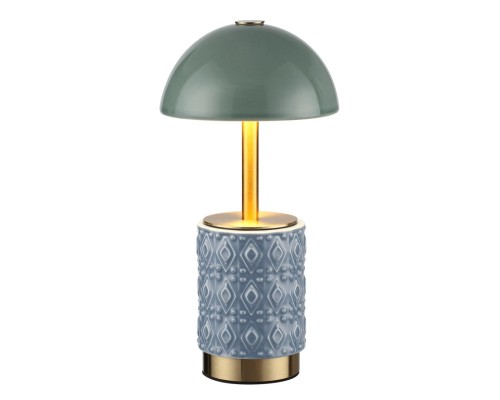 5452/3TL L-VISION ODL_EX26 светлая бронза/зеленый/синий/металл/керамика Настольная лампа беспроводная LED*3W 3000K LULU