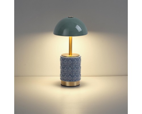 5452/3TL L-VISION ODL_EX26 светлая бронза/зеленый/синий/металл/керамика Настольная лампа беспроводная LED*3W 3000K LULU