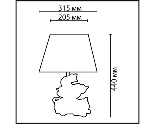8128/1T MODERNI LN25 000 серый, керамика/текстиль Настольная лампа E27 1*60W 220V CATTY