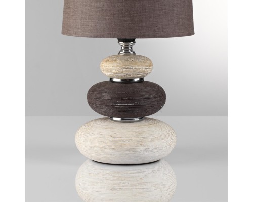 8126/1T COMFI LN25 000 коричневый/бежевый/белый, керамика/текстиль Настольная лампа Е14 1*40W 220V LATZA