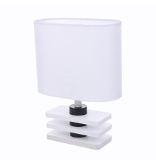 8206/1T COUNTY LN25 белый, дерево/текстиль Настольная лампа E27 1*60W 220V MADERANA