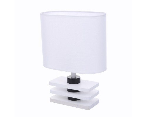 8206/1T COUNTY LN25 белый, дерево/текстиль Настольная лампа E27 1*60W 220V MADERANA