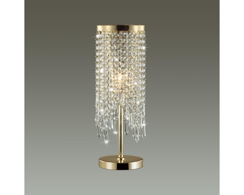 5028/1T MODERN ODL23 429 золотой/прозрачный металл/хрусталь Настольная лампа E14 1*40W CHOKKA
