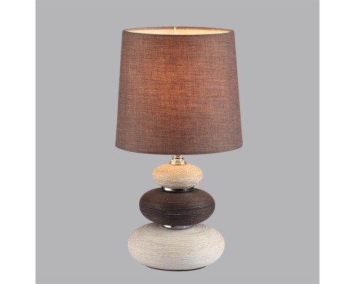 8126/1T COMFI LN25 000 коричневый/бежевый/белый, керамика/текстиль Настольная лампа Е14 1*40W 220V LATZA